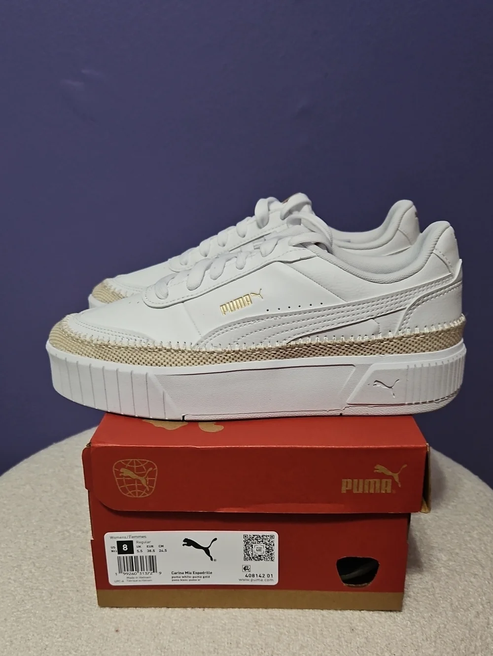 NIB Puma Carina Mia Espadrille Women's Sneakers - size 8